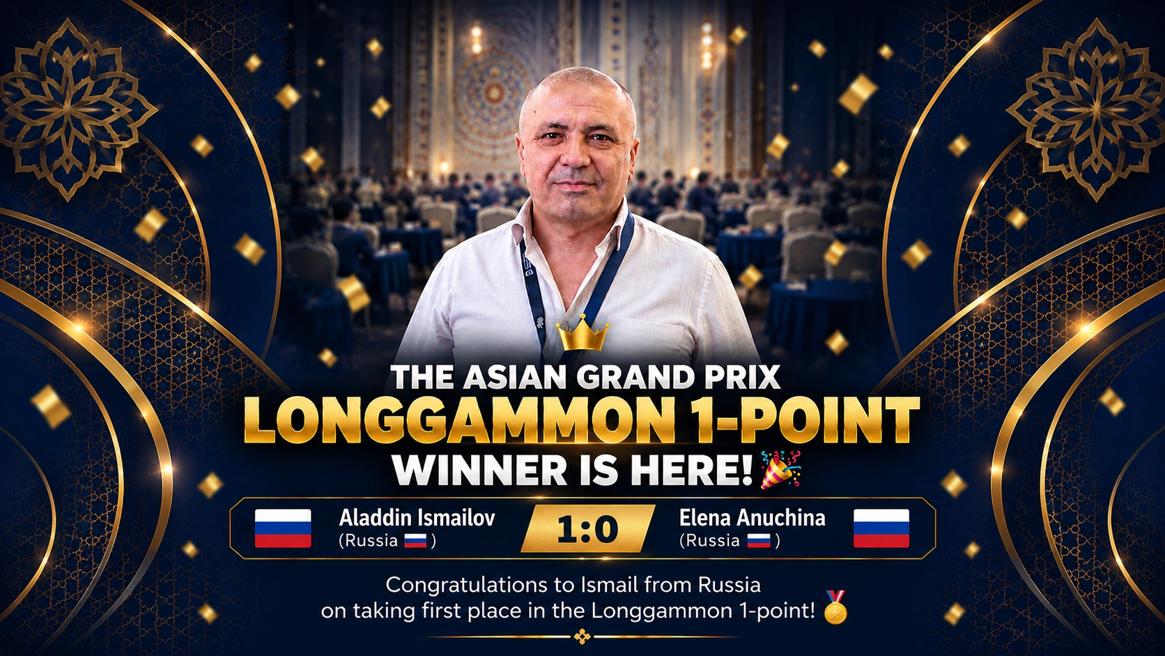 Аладдин Исмаилов стал чемпионом Longgammon 1-Point на Азиатском Гран-при